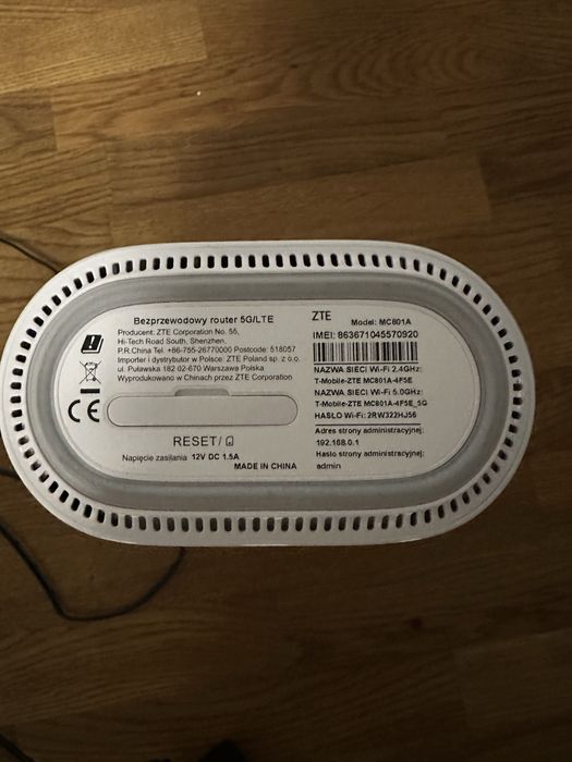 ZTE MC801A router 5G/LTE