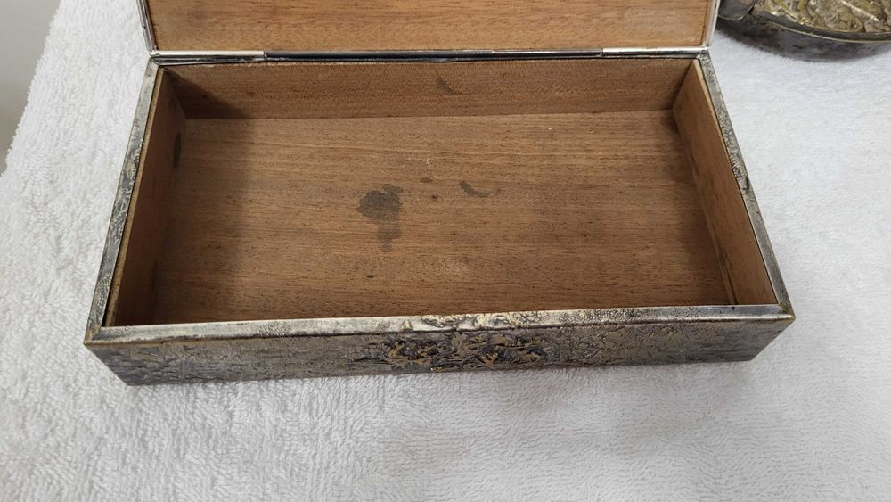 Srebrzony zestaw Gabinetowy do cygar