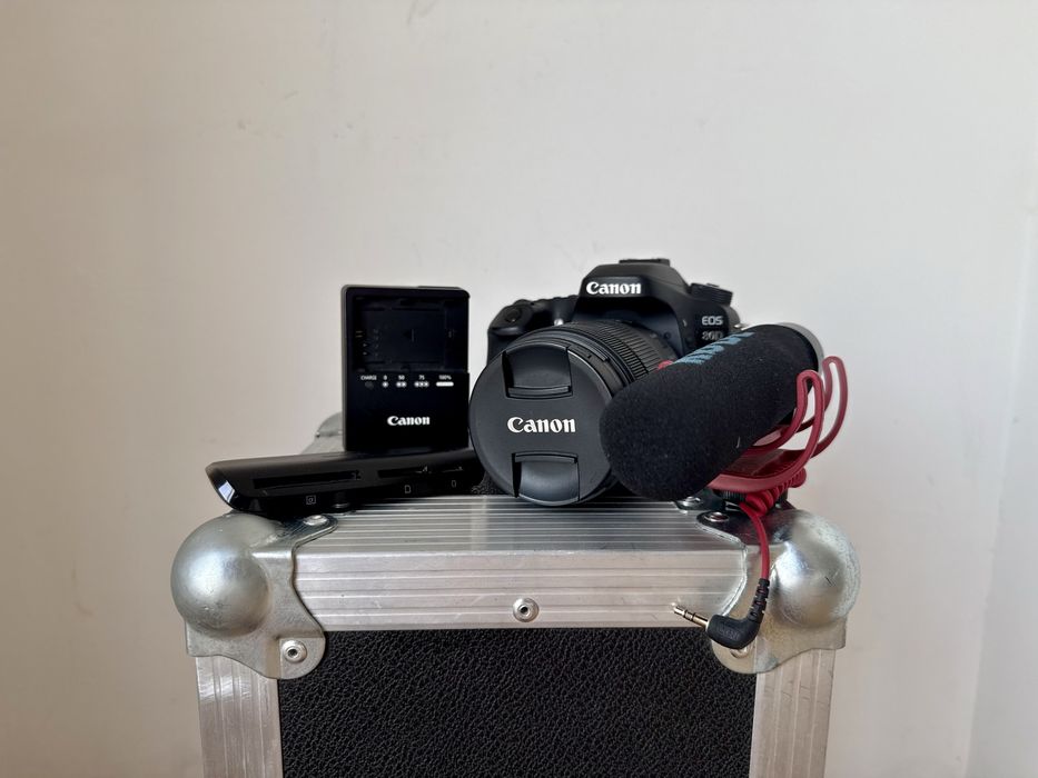 Canon 80D + 18-135mm + Microfone RØDE – Kit Completo para Criar Conteúdo