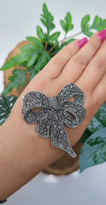 Nowa ekskluzywna broszka duża kokarda plus gratis, prezent dla niej