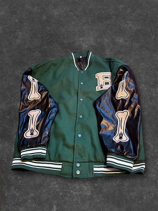 kurtka skeleton bones kości varsity jacket bejsbolówka