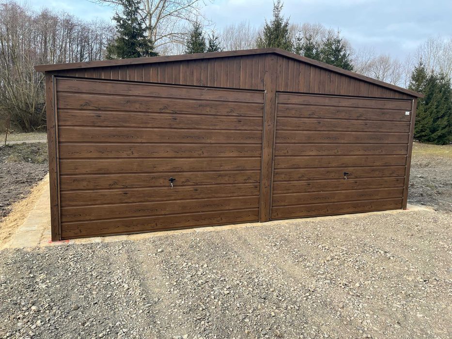 Garaż Blaszany Blaszak 6x5 Dach Dwuspadowy