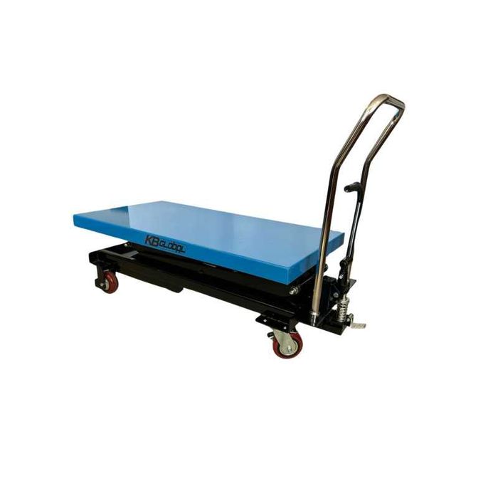 Wózek hydrauliczny KB Global 800 kg, wysokość 1,5 m, platforma 1200x600 mm