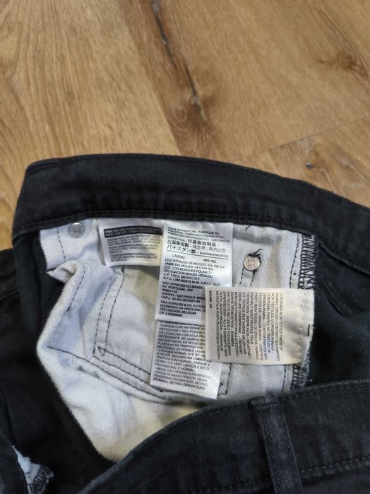 Spodnie Dżinsowe Levi's 510 W38 L32 Levis Czarne Jeansy