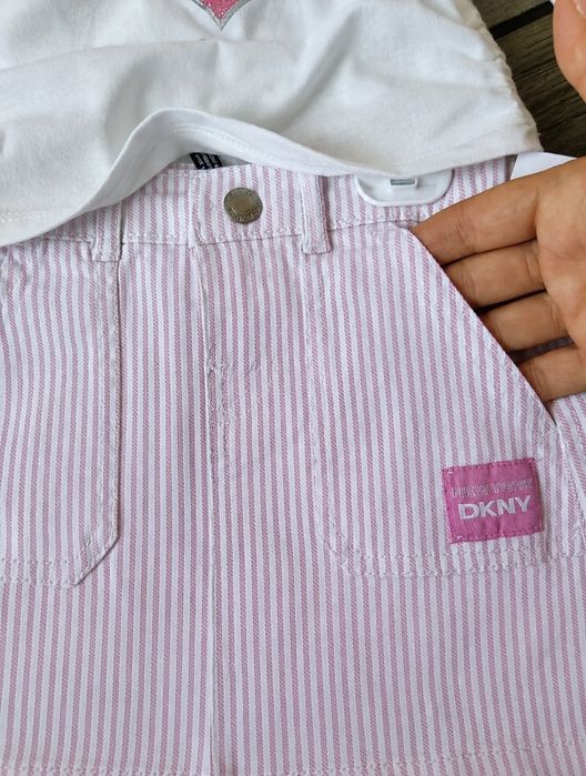Komplet dla dziewczynki DKNY, komplet dziewczęcy, komplet na lato, bluzka i spódnica, 2 lata