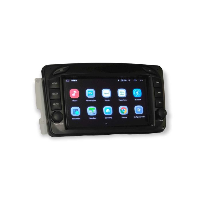 Radio 2 DIN Android Mercedes Benz A C G CLK - W209 W203 Novo Garantia