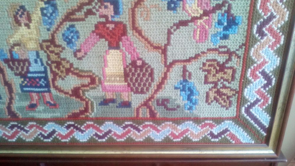 Quadro em Arraiolos "As Vindimas"