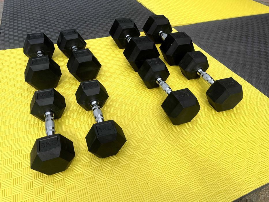 hantel żeliwny hex hantle żeliwne do ćwiczeń gumowany żeliwo powlekane