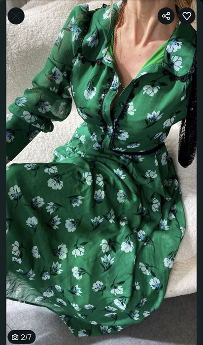 Плаття нарядне з гарним принтом максі