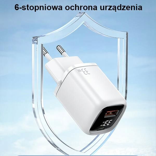 Ładowarka USAMS T46 33W USB-C + USB PD3.0 QC3.0 szybkie ładowanie