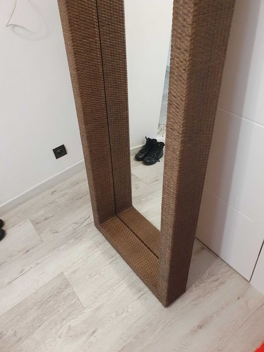 Lustro Ikea Melbu  ratan  190X60