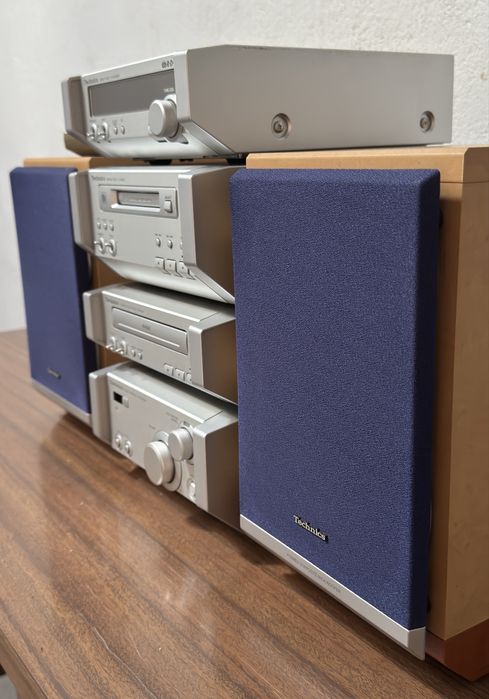 Technics HD505 Completo (MiniDisc + CD + Amplificador + Colunas + Comando)