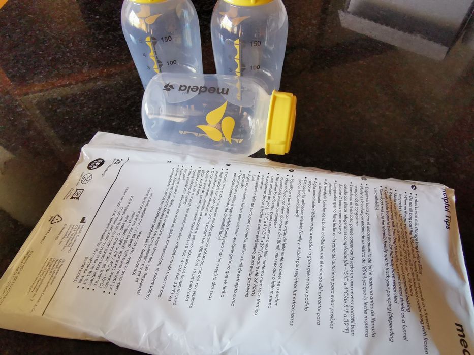 Sacos + Frascos de Conservação de Leite Materno