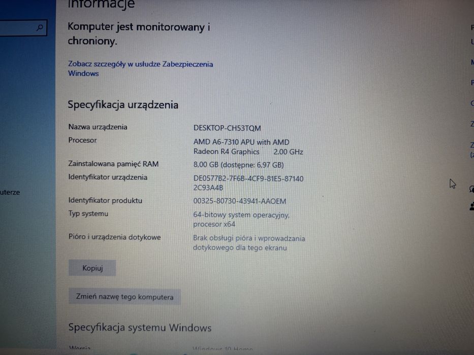Laptop HP 255 g5 8gb ram 256gb SSD
