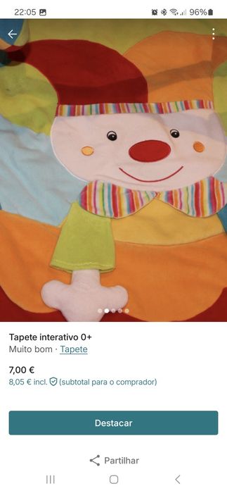 Tapete interativo 0+