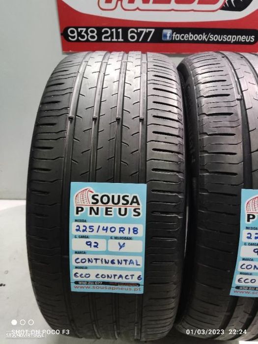2 pneus semi novos 225-40r18 continental - oferta dos portes 120 euros