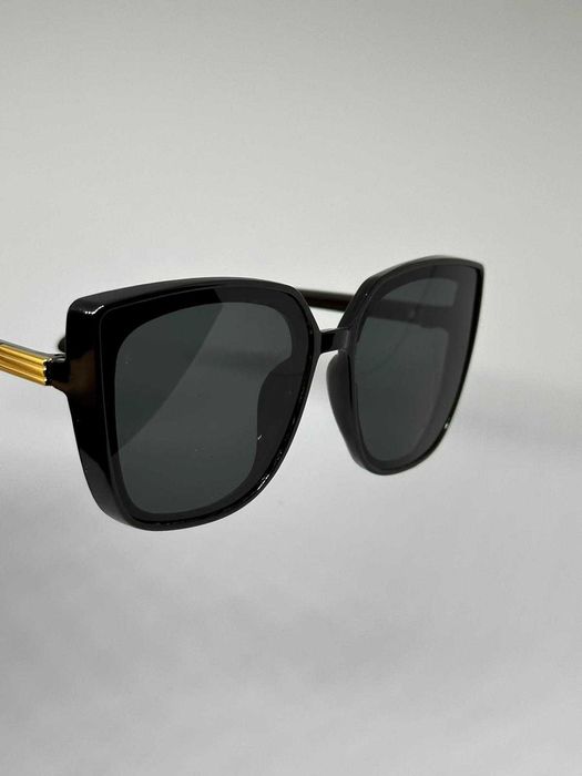 Okulary damskie przeciwsłoneczne czarne styl retro kod 1519
