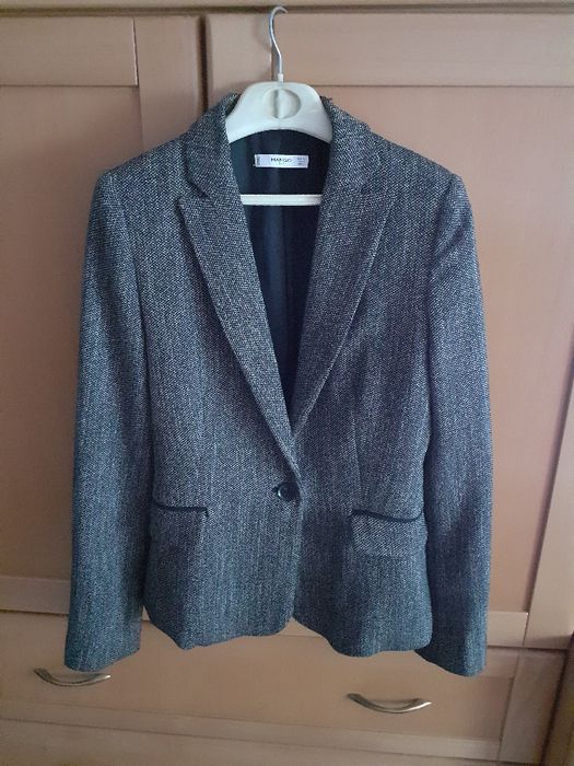 Casaco Cinzento de fazenda matizado ( Senhora)   Mango