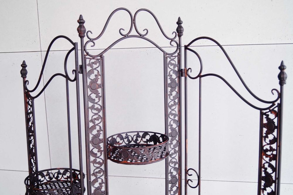 Duży metalowy rustykalny kwietnik parawan retro ogród