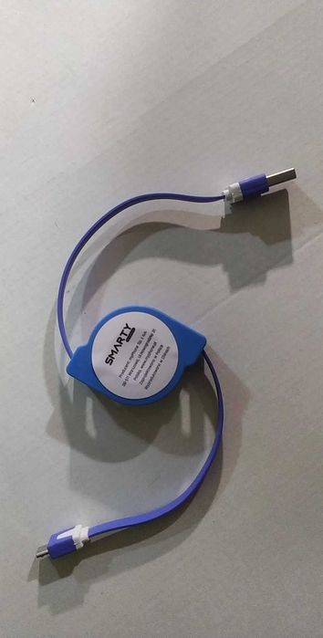 Zwijany Regulowany Kabel USB - Micro USB zestaw 4 szt