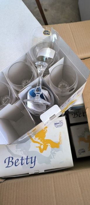 Conjunto copos cristal Bohemia Betty