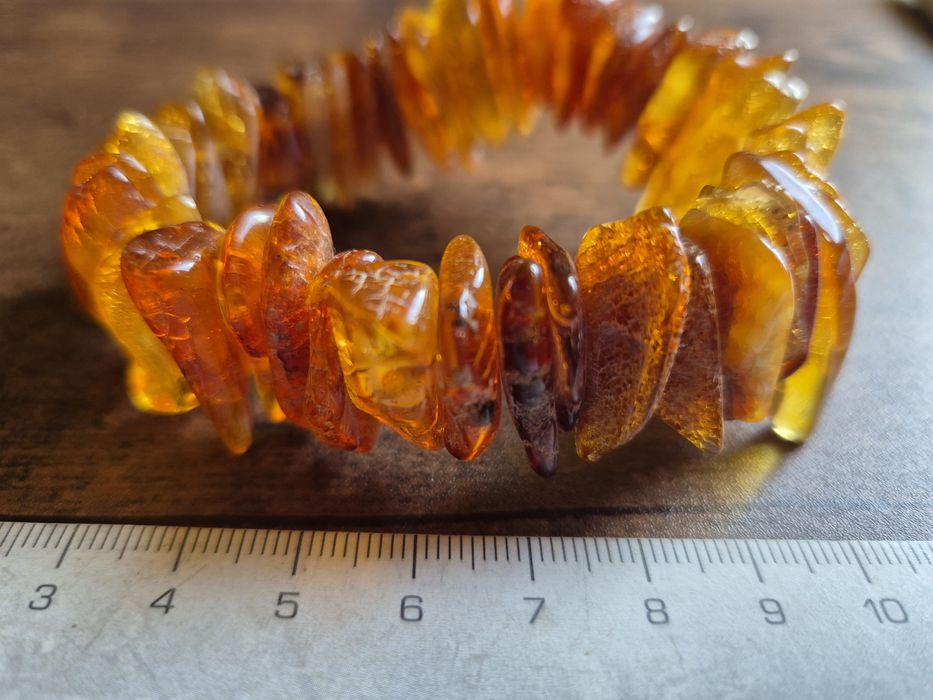 bransoleta bursztyn naturalny