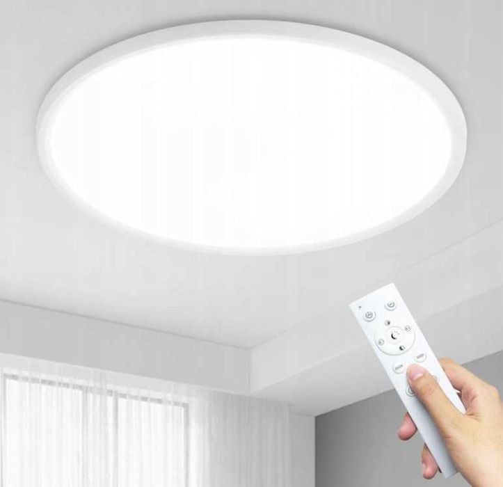 Lampa sufitowa LED 36 W ściemniana z pilotem Ø 40 cm Regulowana Jasnosć