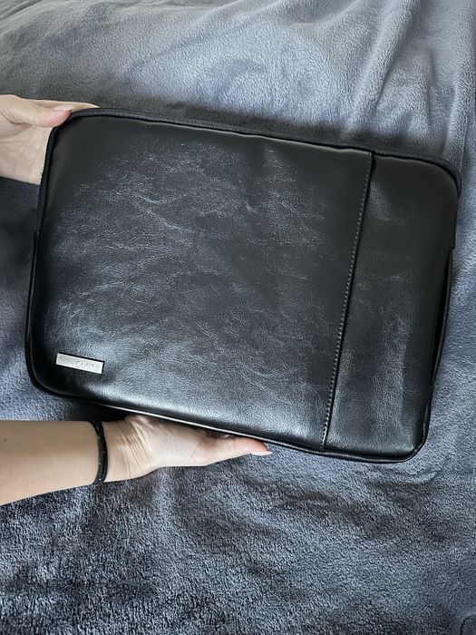 Протиударна Кожана сумка чохол для ноутбуку макбуку macbook notebook