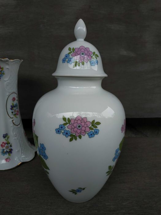 Ваза с крышкой имбирница Германия Винтаж Фарфор