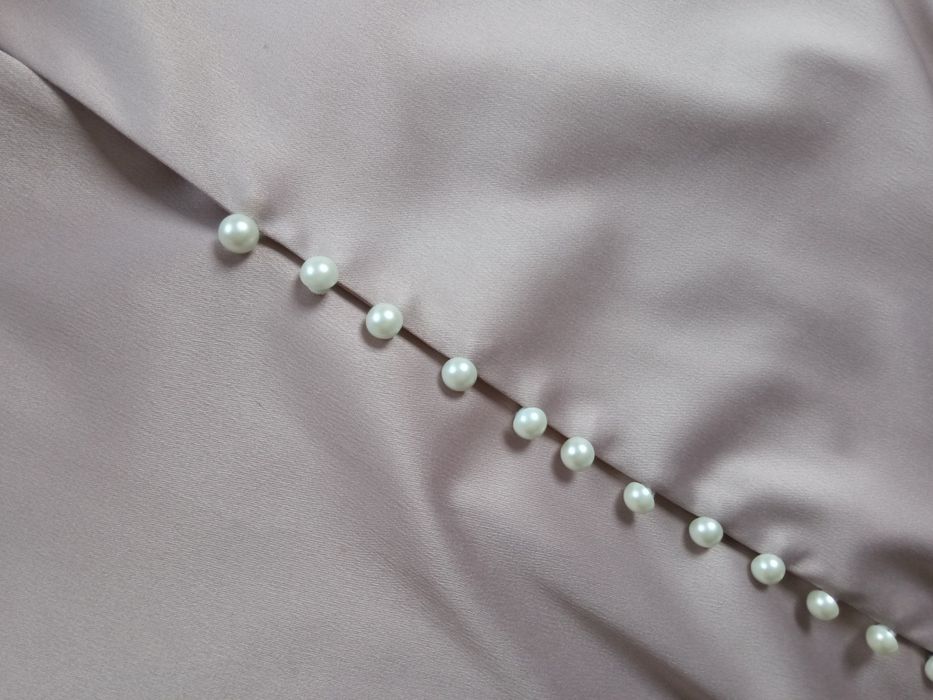 Sukienka rosegold różowa perły