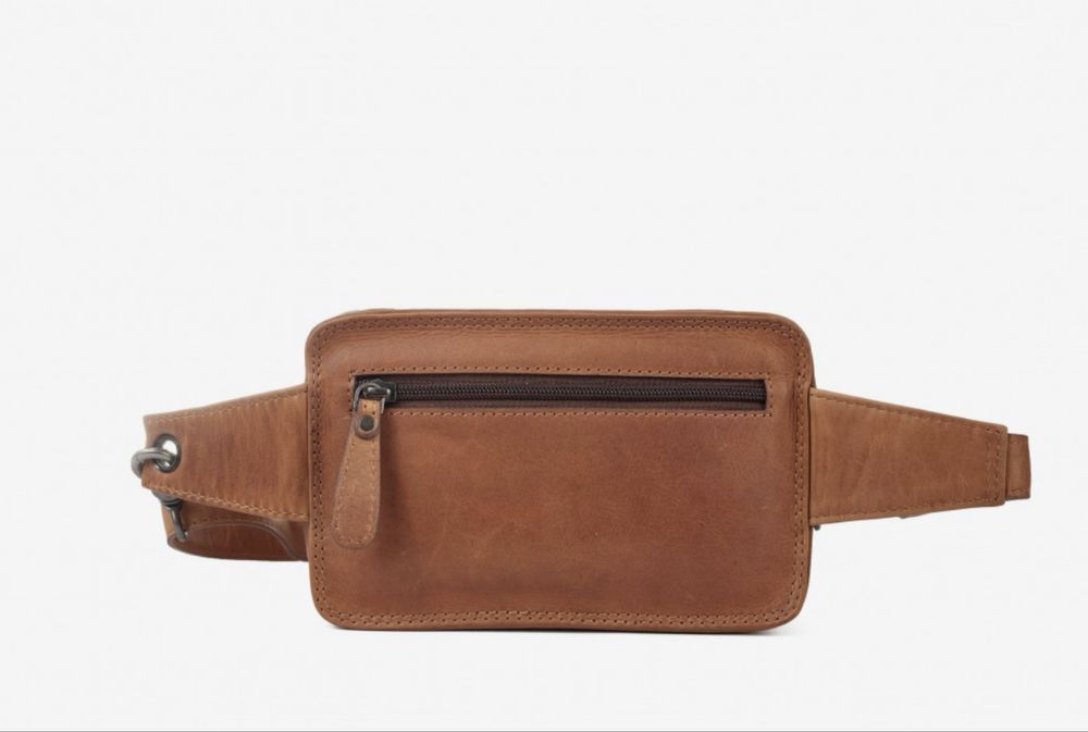 Шкіряна Сумка через плече Hill Burry 15095HB бананка слінг