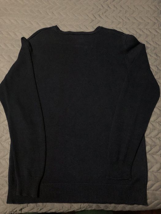 Camisola malha grossa azul