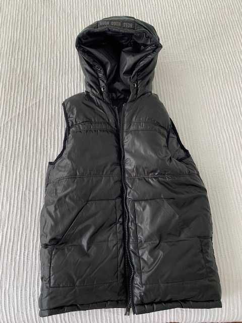 Colete Hugo Boss dupla face, preto\cinzento tamanho 12