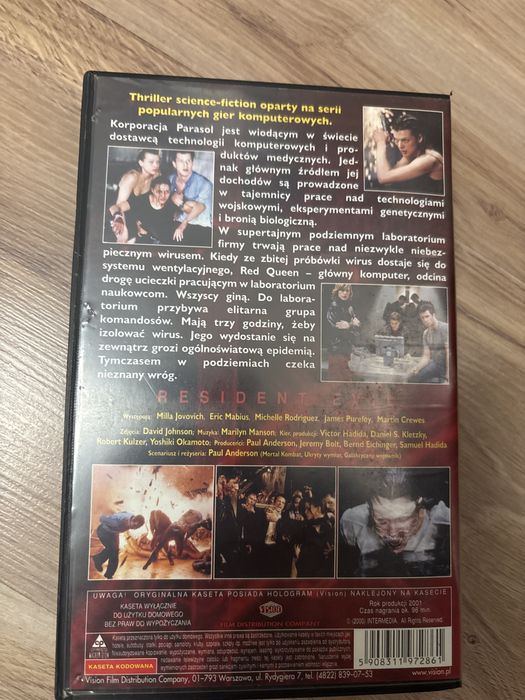 Resident Evil 2002 film VHS