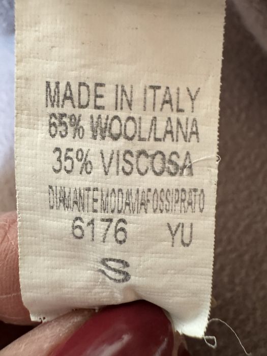 Damskie włoskie wełniane wdzianko 38