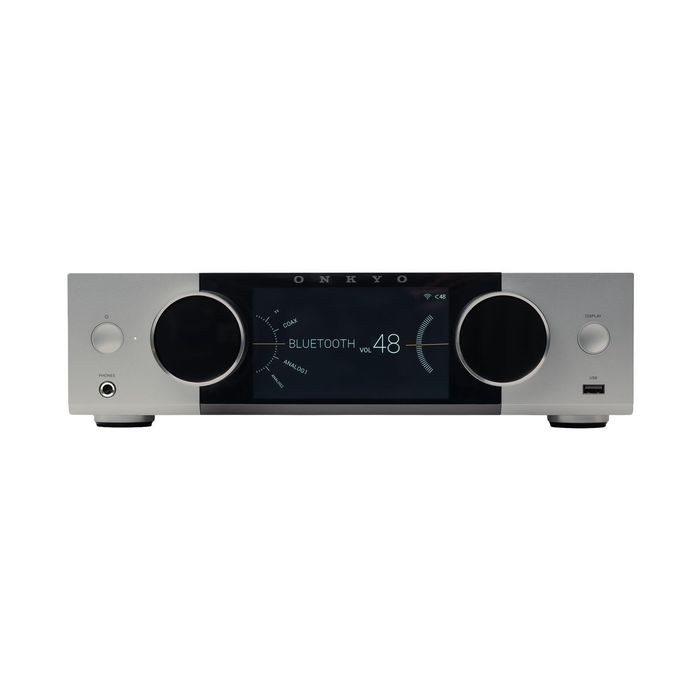 Onkyo Muse Y-50 Srebrny – Sieciowy Wzmacniacz Stereo klasy Premium (All-in-One)