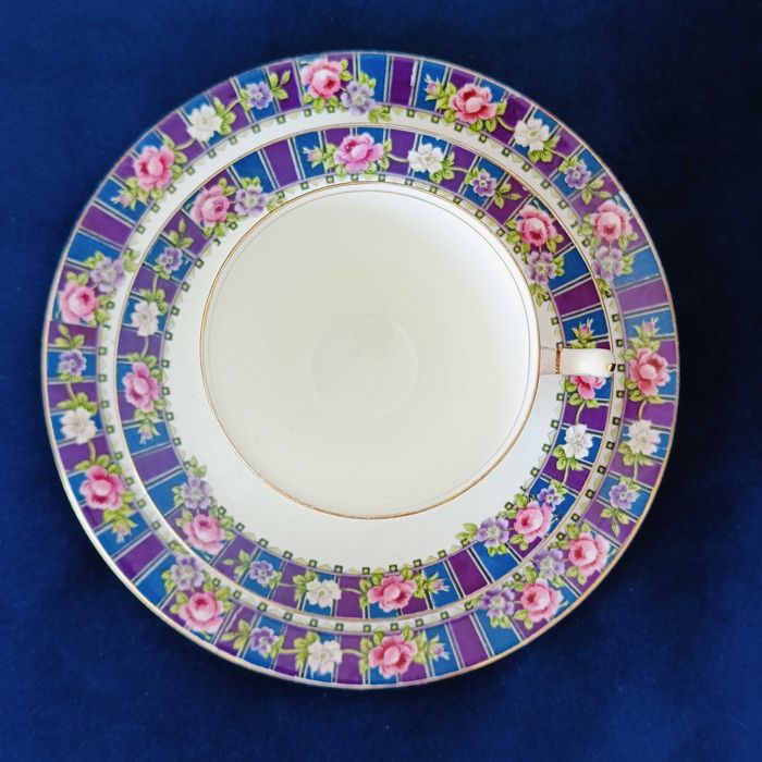 **TRIO filiżanka porcelana Star Longton PARAGON 1913_1916