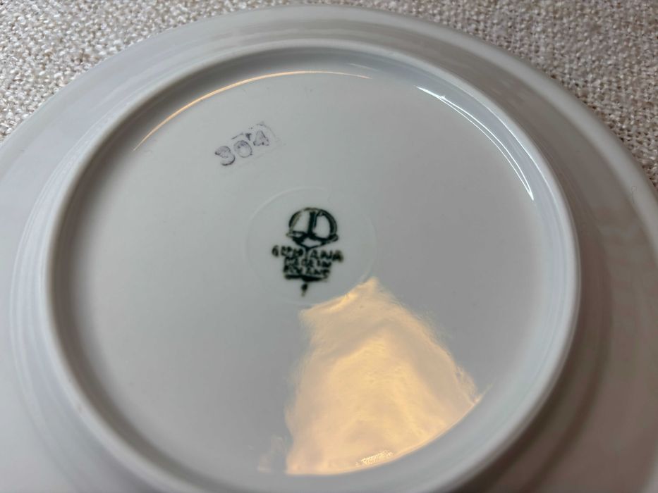 Porcelana Lubiana - talerzyki / PRL / średnica 17 cm