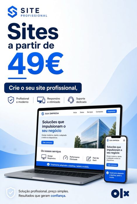 Criação de Sites Profissionais Desde 49€