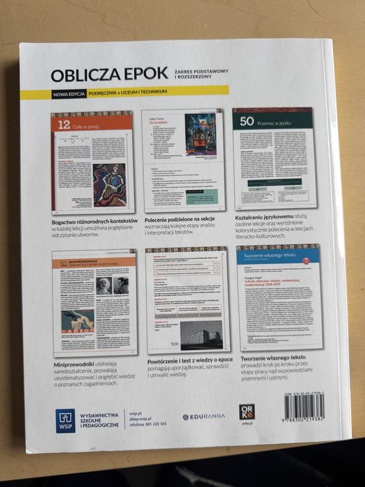 Jezyk Polski Obkicza Epok 3.2  zakres podstawowy i rozszerzony
