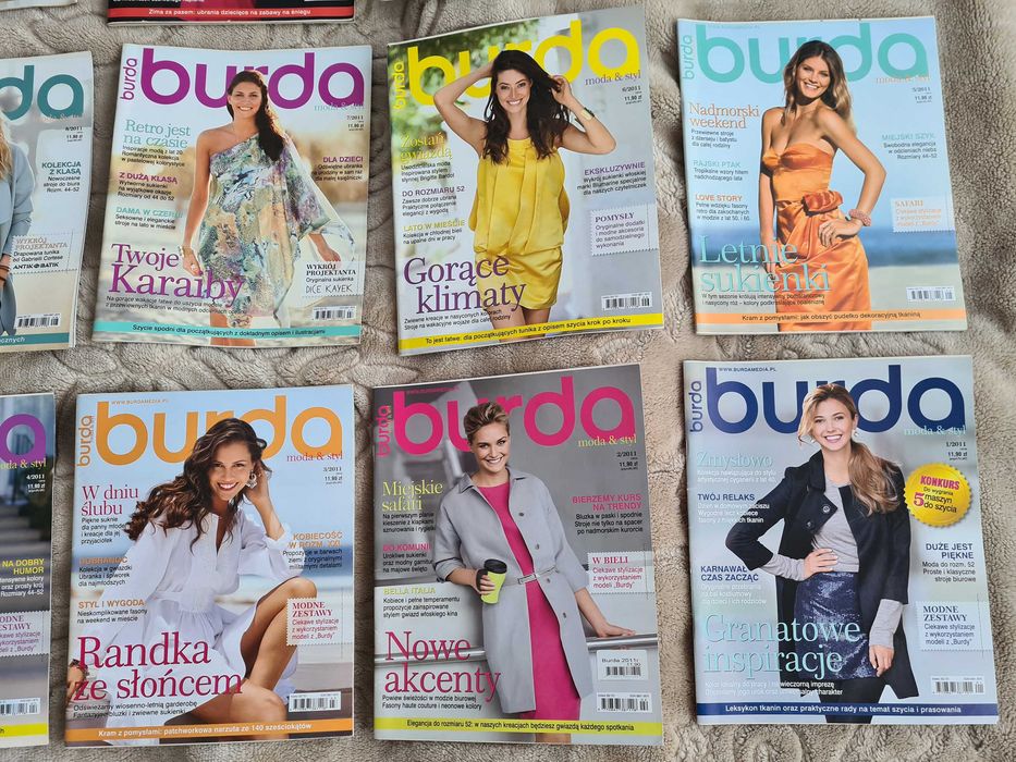 Burda rocznik 2011 kompletny wykroje misięcznik