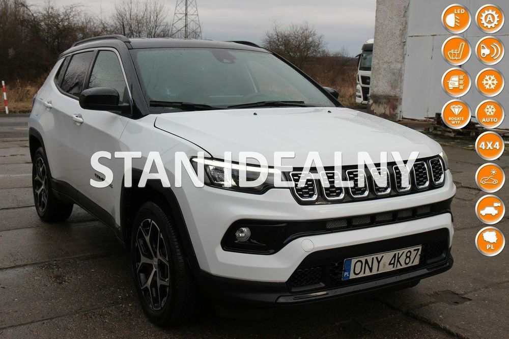 Jeep Compass 2024r. LIMITED 2,0 TURBO 200Km benzyna ALUFELGI 18" 15737KM Nowe