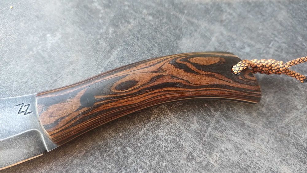 Nóż ZZ CUSTOM Knives, Nessmuk, NCV1, Dymonwood