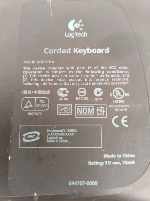 Teclado Logitech Media Keyboard Y-BH52