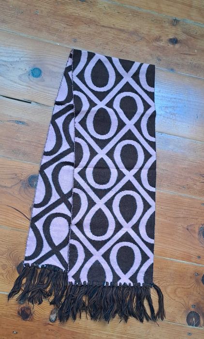 Cachecol padrão geométrico vintage