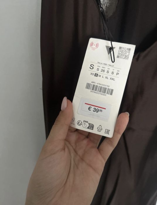Vestido da zara castanho
