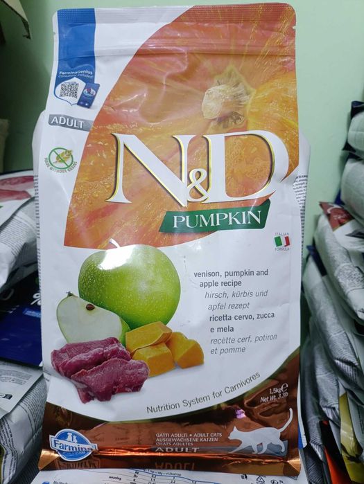Корм для кішок Farmina Pumpkin Venison & Apple Adult Cat з олениною