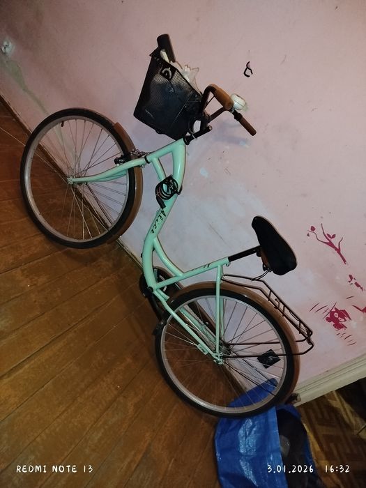 Rower  damski miętowy