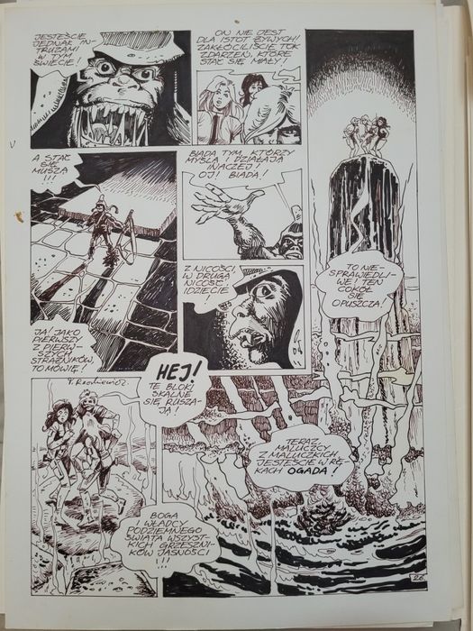 Tajfun - oryginalna plansza, A3, Tadeusz Raczkiewicz.