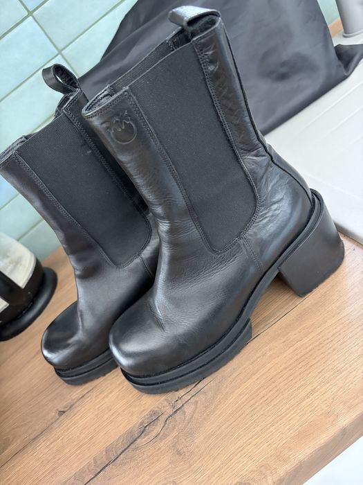 Buty PINKO czarne skóra 39 - okazja!